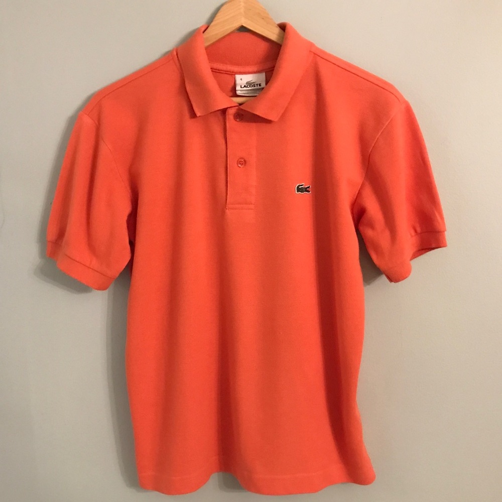 Lacoste Orange-Coral Short Sleeve Polo